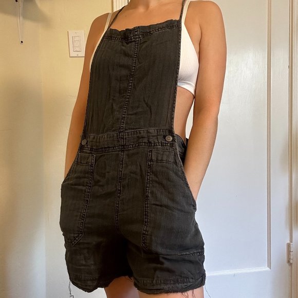 COPY - Artist overalls in dark grey from Free People - Picture 1 of 4